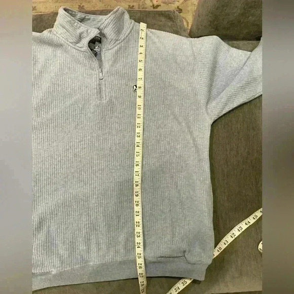 Men’s Polar Dogs Blue Ribbed Quarter Zip Pullover - Size L - Picture 8 of 8